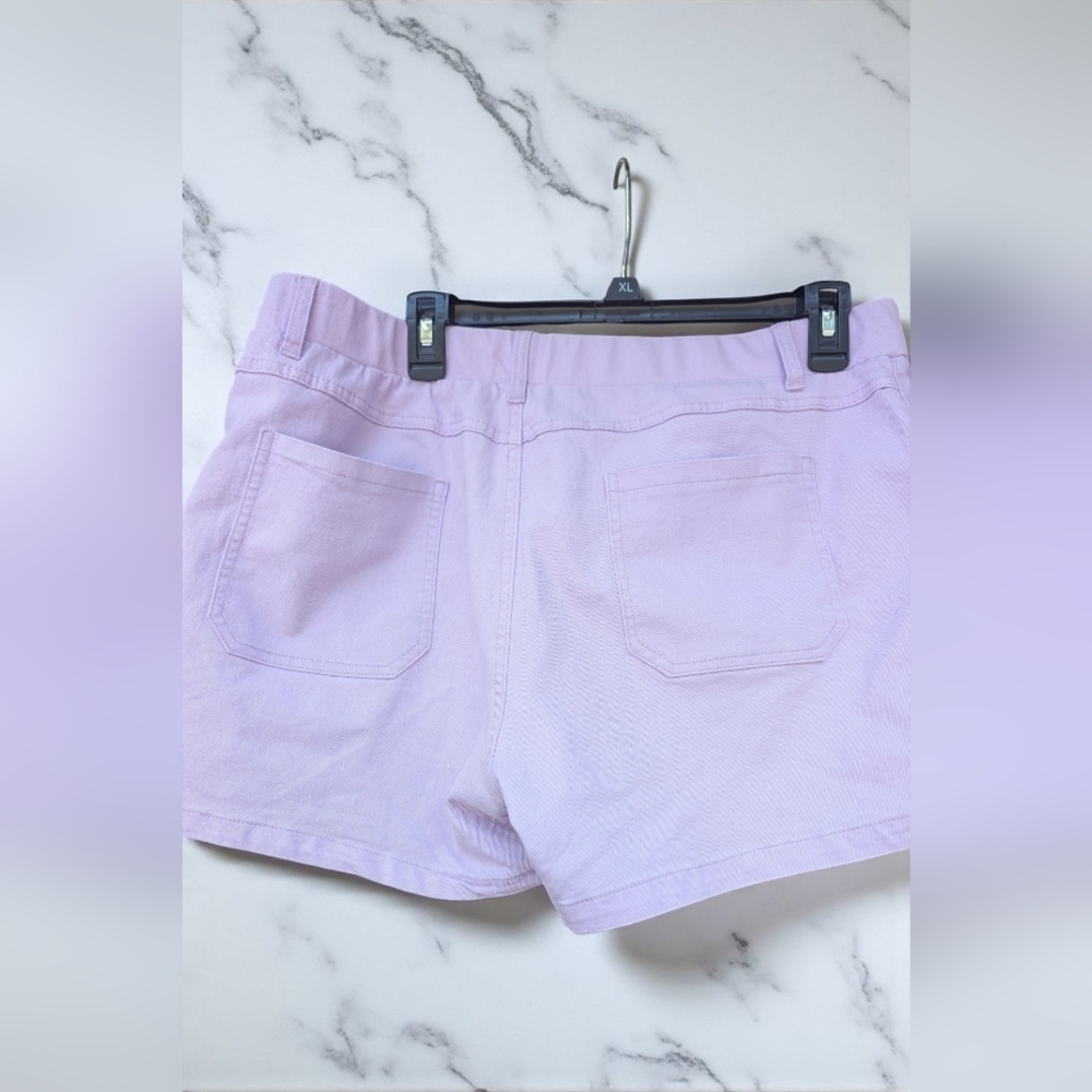 HVEPUO Jean Shorts High Waisted Summer Cotton Stretchy Casual Pull On XL (EUC) - Picture 12 of 13